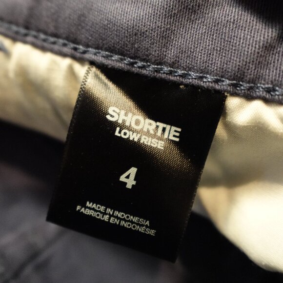 Express Shortie Low Rise Shorts Women’s 4 Slate Blue Casual Cotton Stretch 2” - Picture 4 of 10